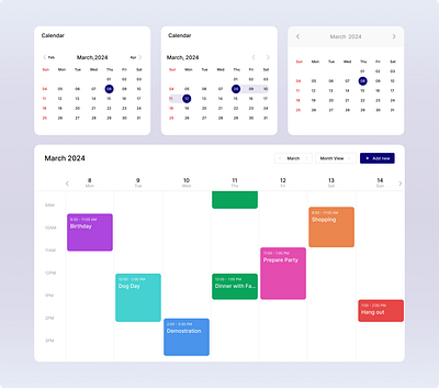 Calendar ui