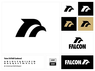 Falcon Logo (Sold to Falcon.bot) bird black and white bold brand branding classic eagle falcon hawk icon iconic illustration mark mihai dolganiuc design strong style guide symbol timeless type typography text custom