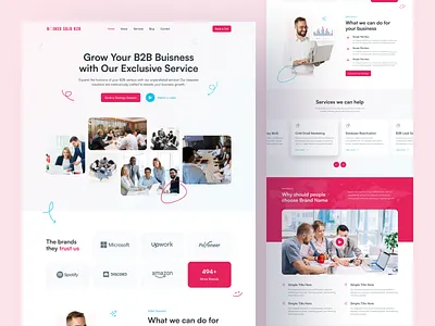 UI Design for B2B Sales Agency b2b business b2b website branding design landing page modern ui ui ui design web design website design wireframe wireframe design wireframing