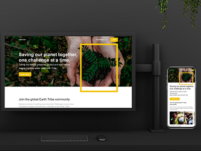 Earth Tribe cocept community design earthtribe environment global warming mobile responsive ui ux website