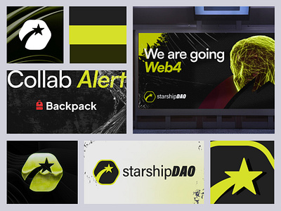 starshipDAO - Brand Identity for a decentralized nation 🏴 branding design graphic design identity design logo solana vector web3