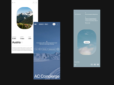 AC Concierge / Main agency citizenship clean design site travel ui ux visa web