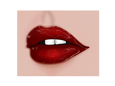 Glossy Lips branding graphic design illustration lipmakeup lipstick makeup product marketing photoshop portrait procreate