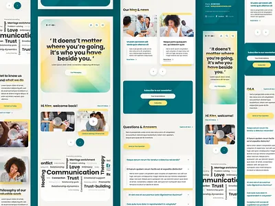 R•Y•M• Mobile advice counselling couple design drawingart love marriage responsive ui ux web website