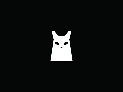 dress cat animal black branding cat clothing cool cat creative cute design dress feline graphic design icon logo minimal negative space shirt simple stray wardrobe