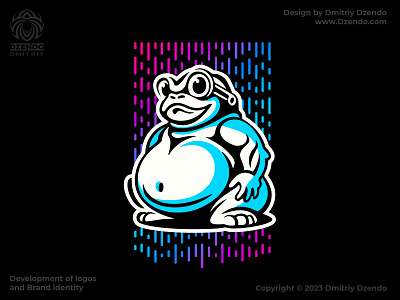 Cyber Frog Logo amphibian branding cyber frog internet logo programming reptile technology toad