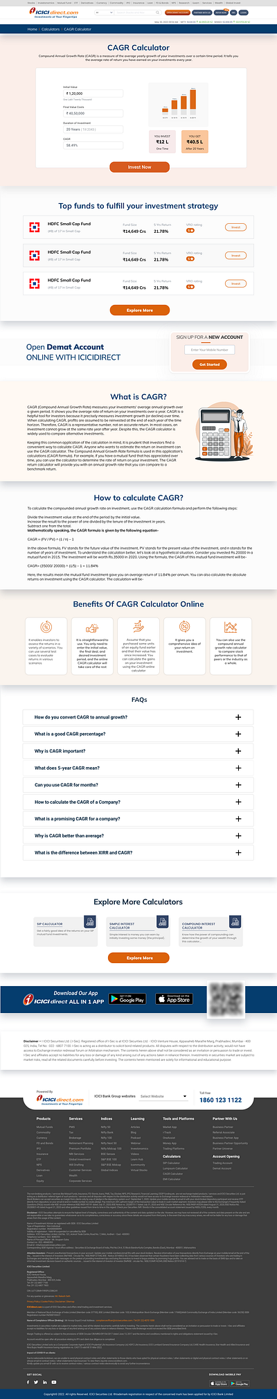 CAGR Calculator Page sk sketch user experience user interface
