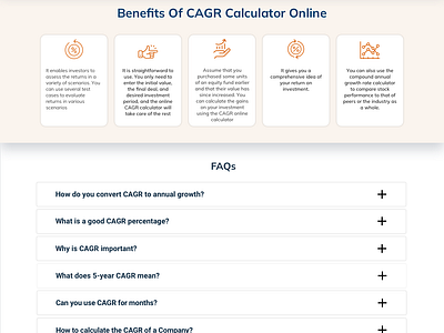 CAGR Calculator Page sk sketch user experience user interface