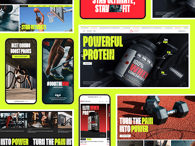 Nutrition website design and Product Label 3D Design 3d 3d render aboxagency branding design fitness graphic design illustration label design landing page nutrition shopify shopify plus typography ui uiux ux web design webdevelopment website