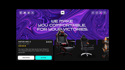 The Gamer Chairs website (e-commerce) animation e commerce landing ui ux web site