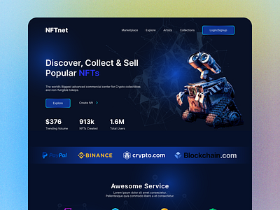 NFT Web UI design nft ui uiux web