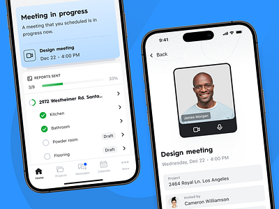 Welcome Renovation • PM App app case illustration ios manager meeting minimal mobile notification pm project remodel renovation report schedule study task ui ux