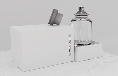 'Damsel Scents' Perfume. Sensuality. 3d animation blender product product design