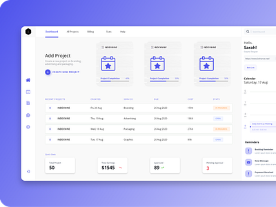 Dashboard for freelancer app casestudy cocept dashboard design frrelancer ui ux