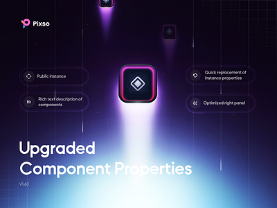 Pixso Upgraded Component Properties app design design tools illustration logo ui webdesign