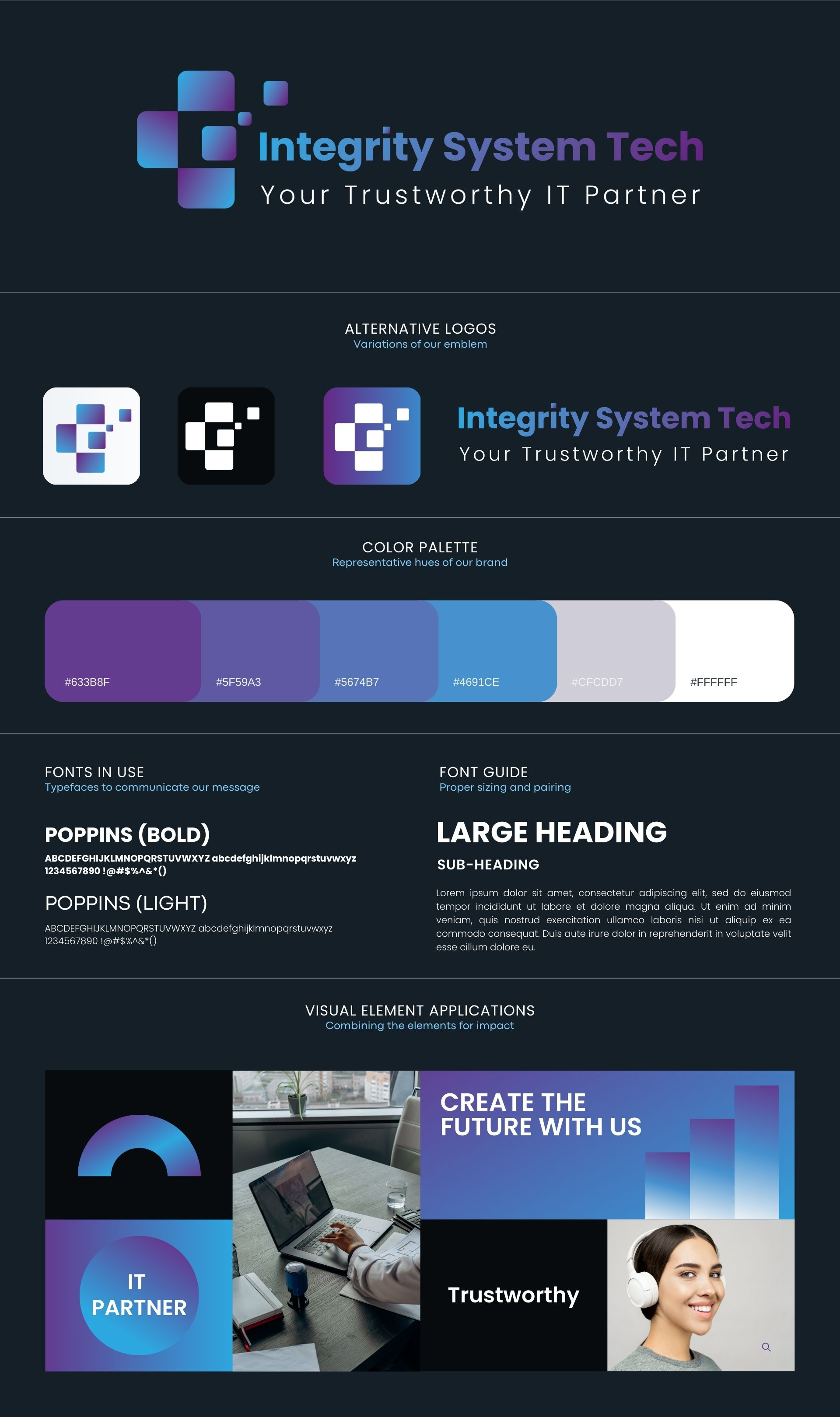 IT Technology Logo Design badge brand guidelines branding color palette creative concept emblem iconic identity design lettermark logo logo mark logo typeface minimalist monogram raphic design signature logo symbolic typography visual identity wordmark