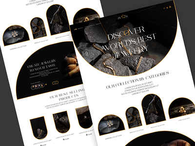 Jewellery Collection landing page animation branding graphic design jewelry website landing page ui ux website