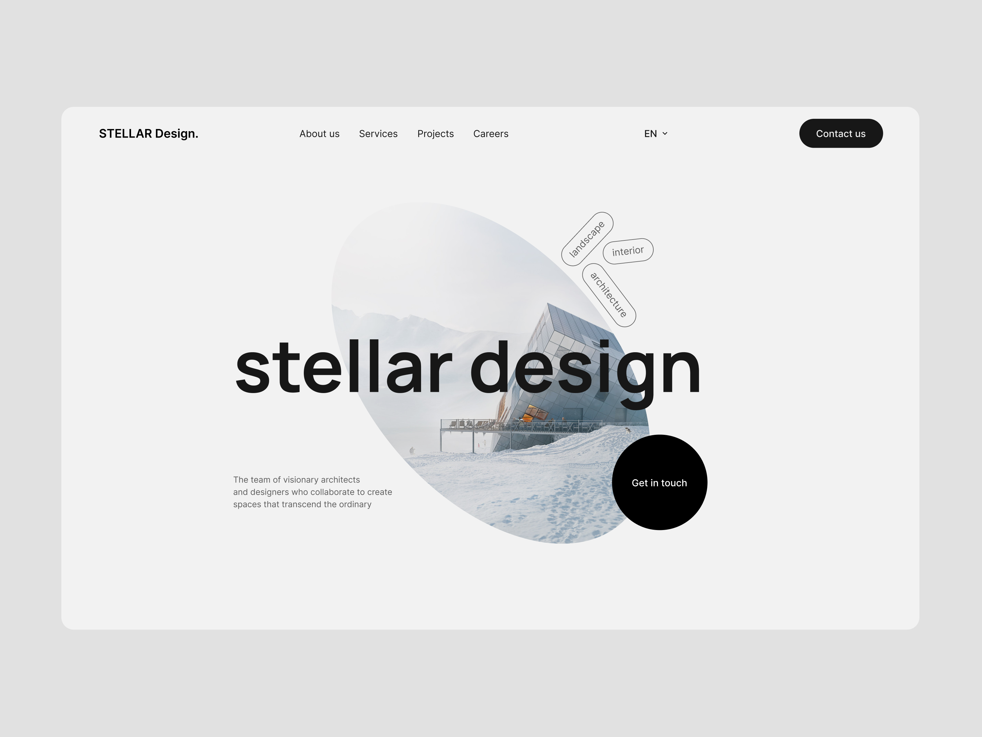 Architecture Agency Landing Page agency agency website architecture clean corporate website design hero section home home page interface interior landing page minimalist product design real estate studio trends ui ux website