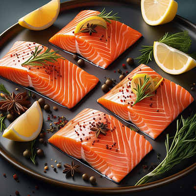 Thinly Sliced salmon fish food graphic design illustration salmon