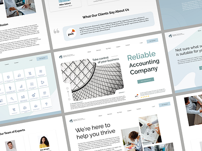 WebDesign for Accounting Company adaptive adobexd app desktop figma flat graphic design icon icons ios layout light pesponsive ui uidesign uiux user centered userexperience webapp webdesign