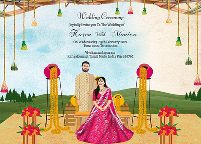 Tamil Wedding Invitation Templates craftyart design graphicdesign illustration invitation tamil template wedding