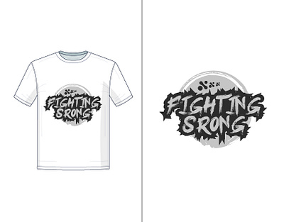 fighting strong for cancer people t-shirt design design graphic design illustration poster styles t shirt vector