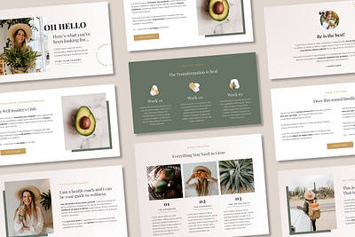 BE | Sales Page Template Canva branding canva canva template coaching template course template dashboard health and wellness health coach landing page sales sales page template web design website wellness coach