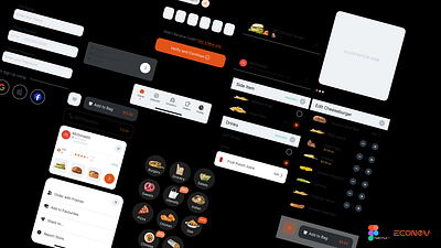 🍜 Food Delivery App UI by econev app appdesign branding delivery design econev evgheniiconev figma graphic design illustration lizzardlab logo ui ux vector