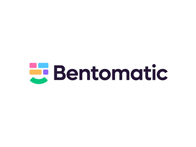 Bentomatic (Bento Plugin) logo algorythm automatic bento bentomatic branding colorful figma friendly generator icon illustrator logo mark matic smile tech web3