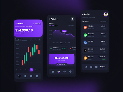 🪙 Trading Platform for Cryptocurrency | Hyperactive branding design studio edtech fintech hyperactive interfaces mobile mobile app mobile design product design saas startup trading platform typography ui ux web design