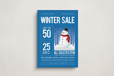 Winter Sale Flyer app branding design graphic design illustration logo typography ui ux vector