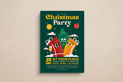 Christmas Party Flyer app branding design graphic design illustration logo typography ui ux vector