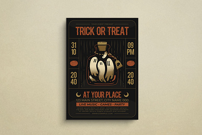 Trick Or Treat Flyer app branding design graphic design illustration logo typography ui ux vector