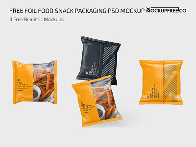 Free Foil Food Snack Packaging PSD Mockup foil food food packaging free mock up mockup mockups package packaging packing photoshop product psd snack snack mockup snack packaging snacks template templates