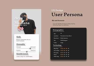 User Persona graphic design ui