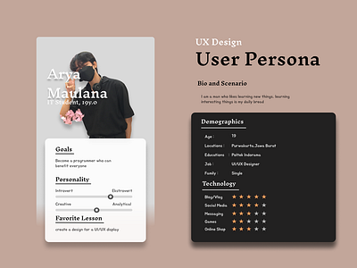 User Persona graphic design ui