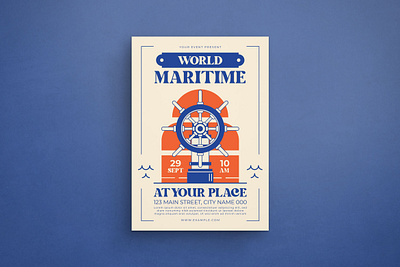 World Maritime Day Flyer app branding design graphic design illustration logo typography vector