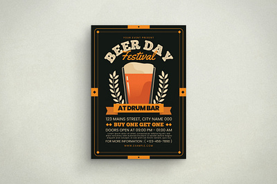 Beer Day Flyer app branding design graphic design illustration vector