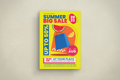 Summer Sale Flyer app branding design graphic design illustration vector