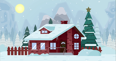 The eve of Christmas and New Year after effects animation ill illustration motion graphics vector
