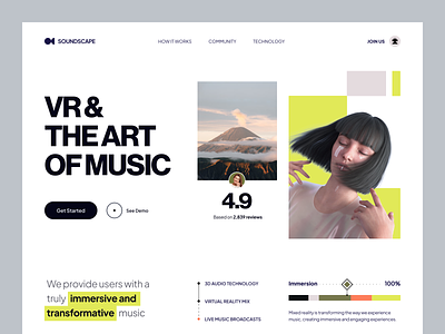 Soundscape Website design interface product service startup ui ux web website