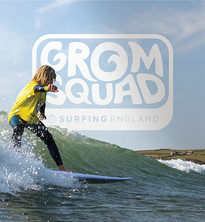 SURFING ENGLAND, Grom Squad, Branding Package & Logo Design brand identity branding branding package graphic design grom squad logo logo design surf logo surfing surfing england ui