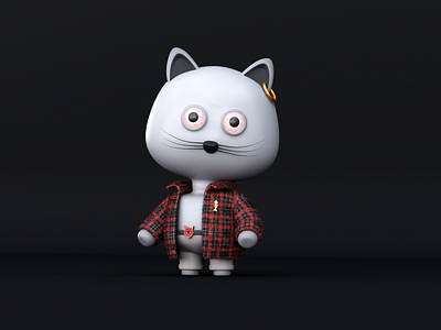 Nromal caT (Normal Cat) 3d 3d art 3d modeling 3dmodel animation arnold c4d cat cats cinema 4d design eye eyes illustration maya model modeling motion graphics