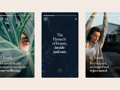 Zenith Identity beauty brand branding identity logo mobile mockup wellness zenith