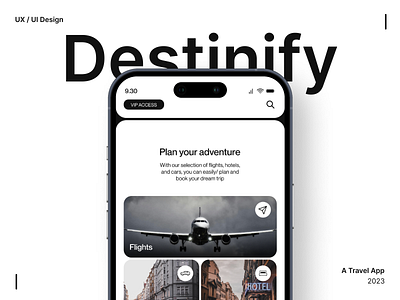 Destinify - A travel app 3d adobe animation app branding case design figma graphic design illustration logo motion graphics photoshop travel ui uidesign uiux ux uxdesign