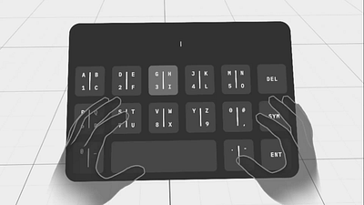 Spatial Keypad with Eye and Hand Tracking animation button eye tracking hand tracking input system interaction design keyboard keypad meta xr mixed reality prototype prototyping spatial computing spatial design typing ui animation unity3d virtual reality vr xr