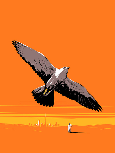 Ambition 2d bird conceptual digital editorial edward tuckwell folioart illustration nature uae