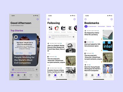 News App for IOS app ios news ui ux