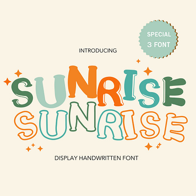 SUNRISE FONT - CUTE FONT sunrise font cute font