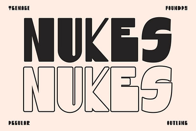TF Nukes - Display Font bold branding decorative design display font fonts illustration merchandise poster retro typeface typography vintrage